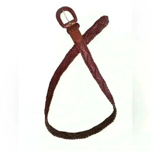 Vintage 80’s Genuine Leather Braided Belt